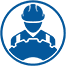 reliable services icon of a construction worker reliable services icon of a construction worker
